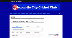 Desktop Screenshot of newcastlecitycricket.com.au